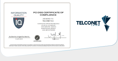 Nos enorgullece anunciar que Telconet Latam es una de las primeras compa&ntilde;&iacute;as de Ecuador, en obtener la Certificaci&oacute;n PCI DSS versi&oacute;n 4.0